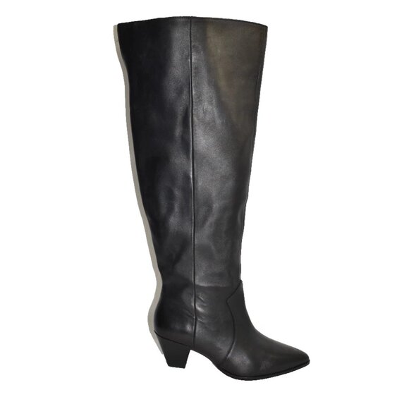 Vince Camuto Shoes - New! Vince Camuto Sewinny4 XC Slouch Black Leather Wide-Calf Size 11W OTK DD513